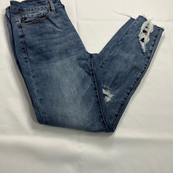 KanCan Blue Skinny Jeans with Modern Fading - Picture 3 of 9